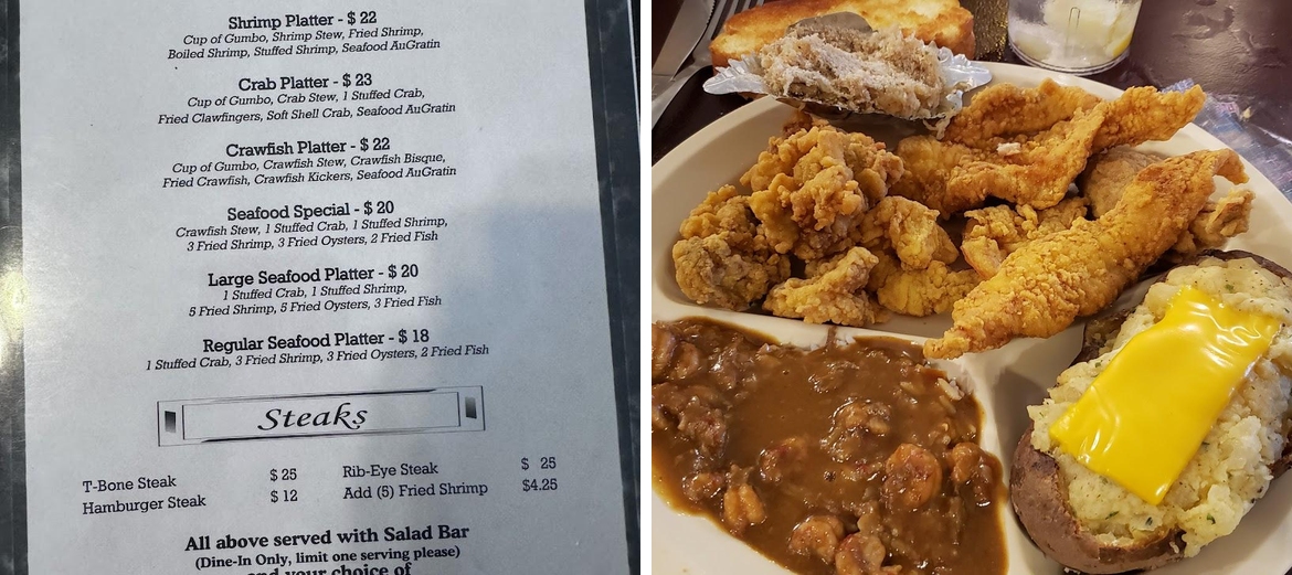 Landry's Seafood Menu